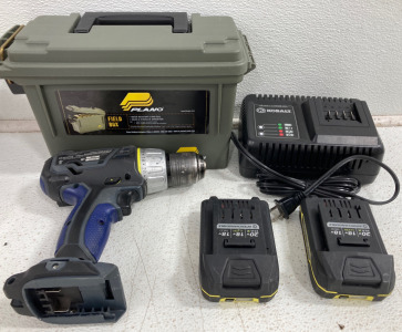 (1) Kobalt 20V Cordless Compact Drill/Driver (2) 2.0Ah 20v Lithium Ion Batteries (1) 18/20V Lithium Ion Battery Charger & More!