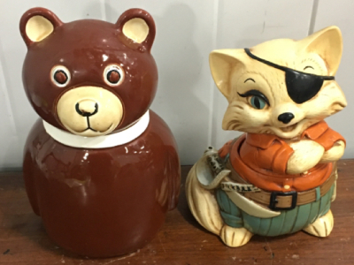 (2) Vintage Home Decorative Cookie Jars