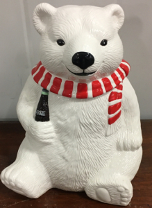 White COCA-COLA Cookie Jar
