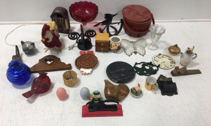 Vintage Cast Iron Nut Cracker And More Various Home Decorations