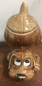 Vintage Mocoy Thinking Dog Cookie Jar
