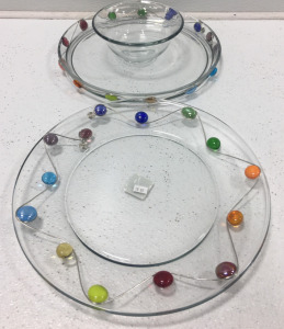 Decorative Plate With Matching Serving Platter