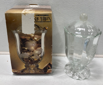 12&rdquo; Sheridan Crystal Candy Jar