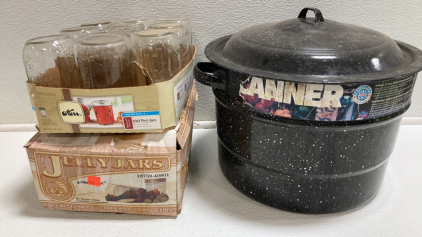 Hot Bath Canner Pot, (19) Canning Jars