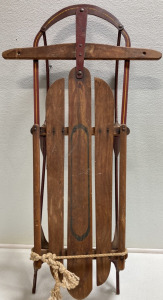 Vintage Wood and Metal Sled