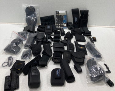 Large Lot Of Belt Holsters And Accessories