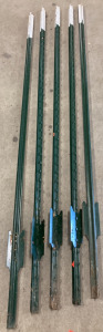 (5) 6&rsquo; Green T-Posts