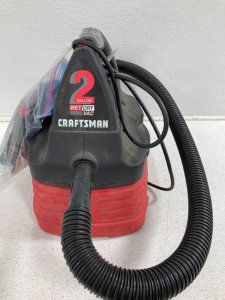 Craftsmen 2 Gallon Wet/Dry Vac with Attachments & Manual