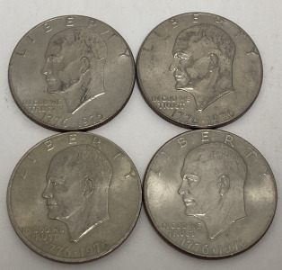 (4) 1776•1976 Eisenhauer Dollars