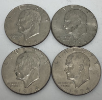 (4) 1974 Eisenhauer Dollars