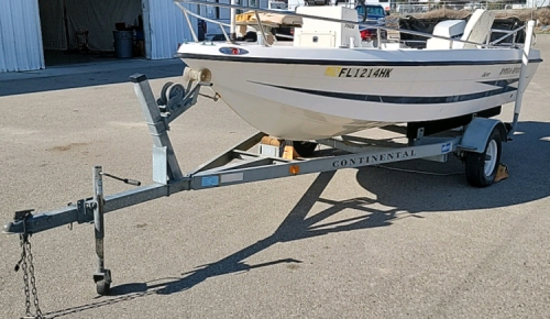 1993 KEY LARGO HYDRA SPORTS BOAT AND TRAILER