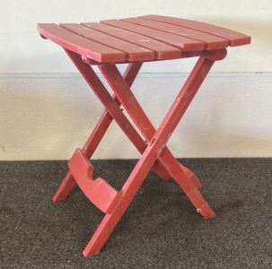 Red Foldable Plastic Table