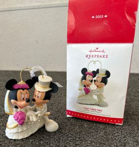 Hallmark Keepsake Mickey & Minnie &lsquo; &ldquo;I Do&rdquo; Times Two &lsquo; Wedding Ornament