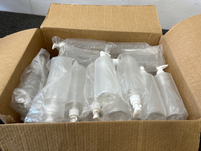 Box Full of Unused Pump Bottles