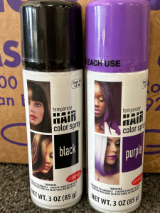 Black & Purple Temporary Hair Color Spray