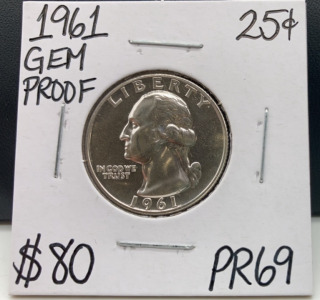 1961 PR69 Gem Proof Silver Quarter