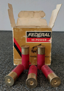 Federal Hi-Power plastic shot shells 25-12 Gauge