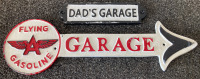 Cast Iron Garage Signs