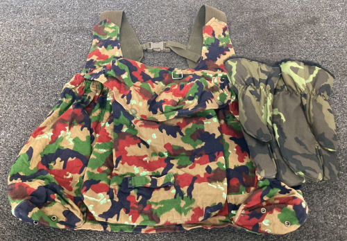 Camo Swiss Backpack And Shooters Mittens