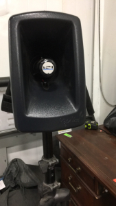 Megavox Loud Speaker With Tribod Cover And Power Suply