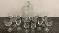 Glassware Decanter & Goblets