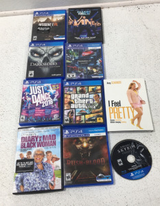 Lots Of PS4 games Mixed With DVDs, Grand Theft Auto 5, Just Dance 2018 And More