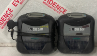 (2) Zebra RW 420 Mobile Police Ticket Printer
