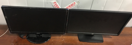 ( 1) LCD Monitor, (1) HP Prodisplay p201 Monitor