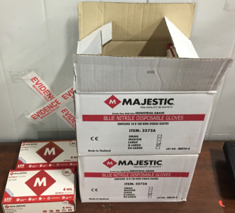 Blue NITRILE DISPOSABLE Gloves Contains 100 Gloves Per Box 10X 100 Non-sterile Gloves SP19