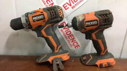 Ridgid Cordless Drill And Ridgid 18 Volt Cordless Impact (SP4)