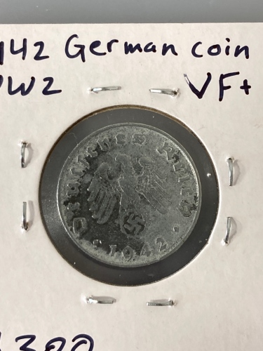 1942 German Coin WWII