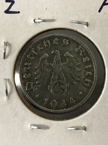 1944 German Coin WWII