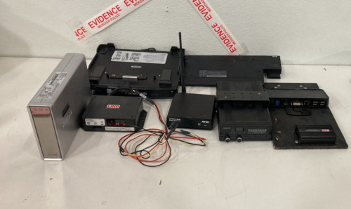 (1) Panasonic Car Mounting Dock For Laptop, (1) Lenovo ThinkPad Pro Dock, (1) Lind Automotive Controller For Electronic Equipment, (1) Pyramids V Communications Analog Vehicular Repeater SVR-250 And More (SP3)