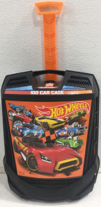 (1)Hot Wheels 100 Car Rolling Case w/Expanding Handle (100+) Cars Included SP7