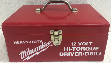 Heavy Duty Milwaukee Metal Tool Box For 12V Hi-Torque Driver/Drill SP6