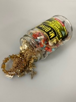 Jar With Assorted Costume Jewelry