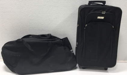 Black Protege Suitcase, Black Duffle Bag - W