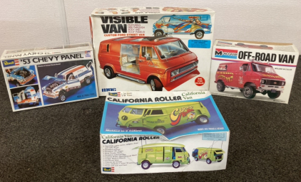 (4) Vintage Model Car Kits
