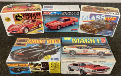 (5) Vintage Model Car Kits
