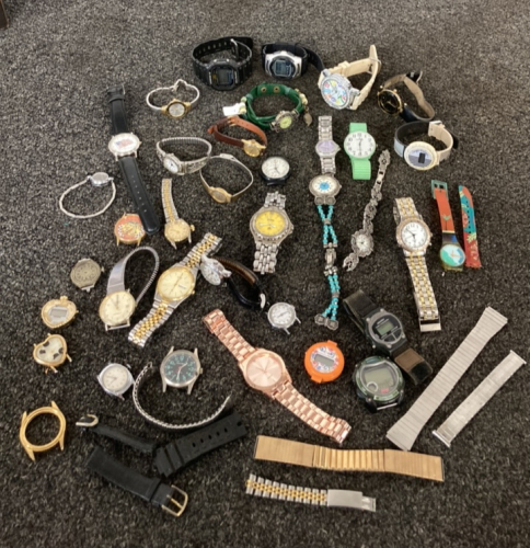 Box Of Wrist Watches And Parts