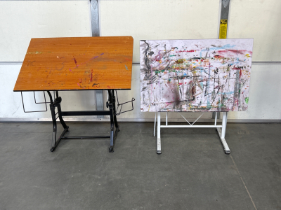 (2) Adjustable Art Tables/ Desks