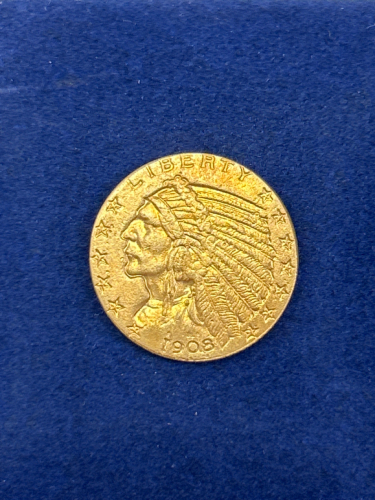 1908 Indian Head Gold Coin