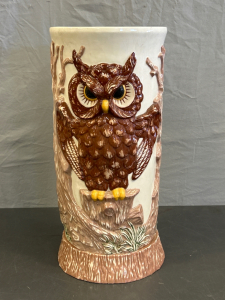 18-1/2” Tall Ceramic Owl Vase