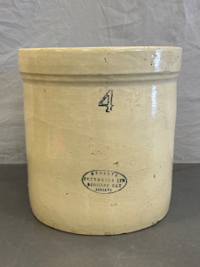 Vintage 4 Gallon Stoneware Crock