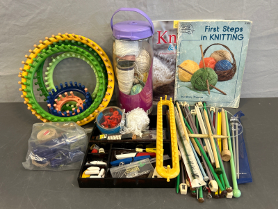 Knitting Materials Including: Yarn, Needles and Hooks, and More