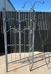 Metal Garden Gate and Holder