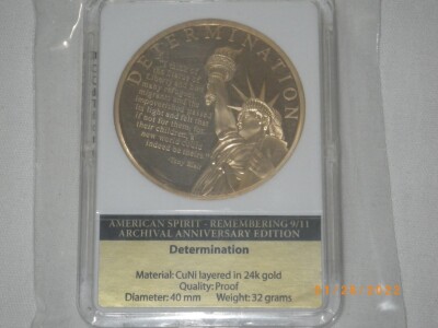 24K Gold Layered Proof Copper Coin “Determination”