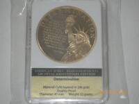 24K Gold Layered Proof Copper Coin “Determination”