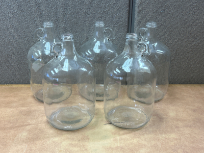 (5) 1-Gallon Glass Jugs