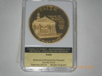 24K Gold Layered Proof Copper Coin “Faith”